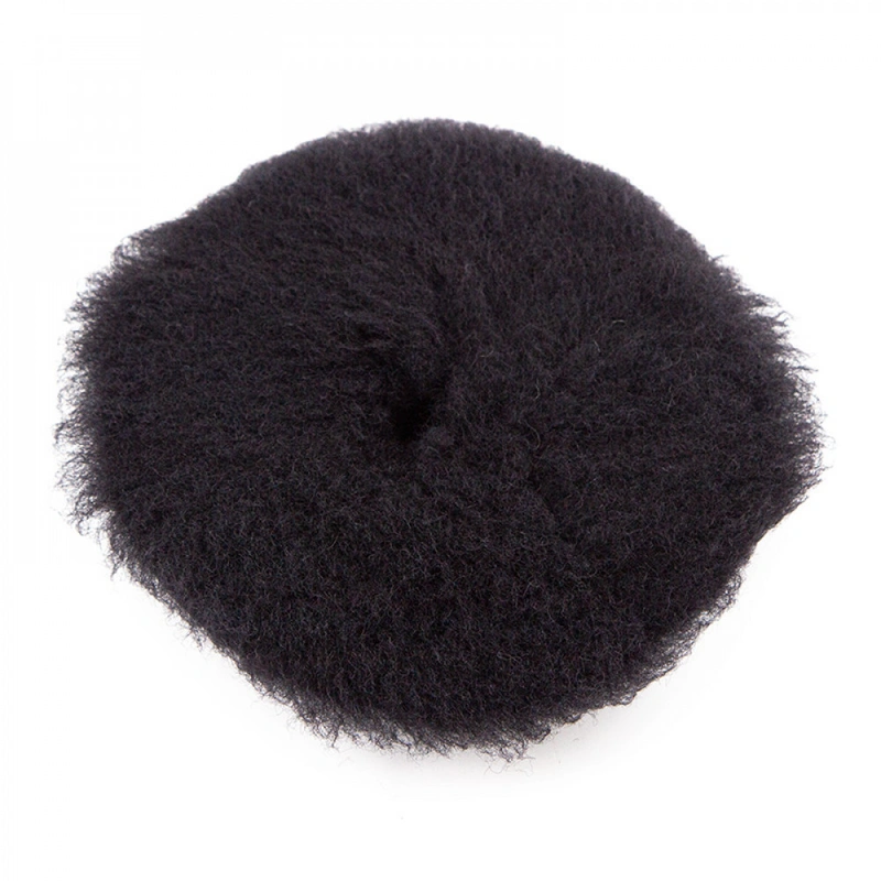 Shine Systems Black Wool Pad - полировальный круг из черного меха, 130 мм - 1