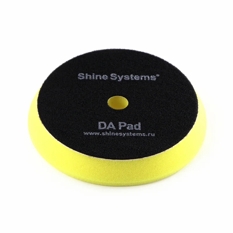 Shine Systems DA Foam Pad Yellow - полировальный круг антиголограммный желтый, 155 мм - 2