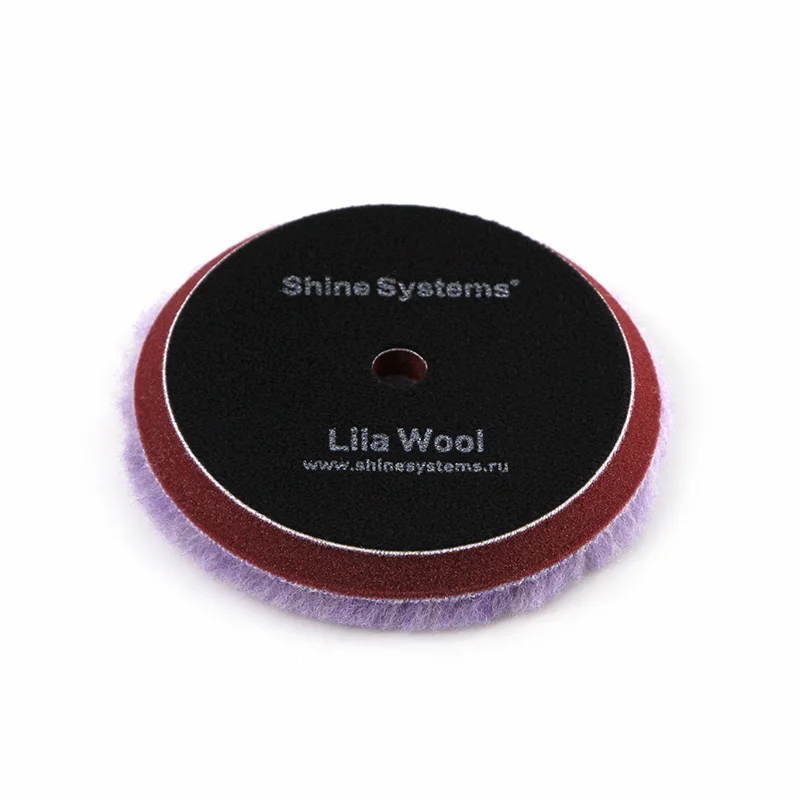 Shine Systems Lila Wool Pad - полировальный круг из лилового меха, 130 мм - 2