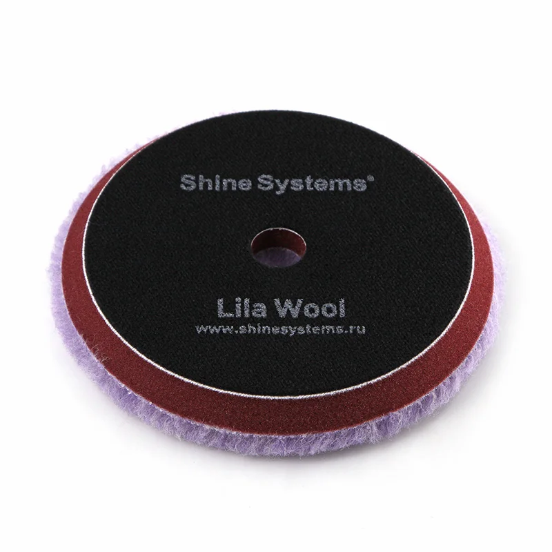 Shine Systems Lila Wool Pad - полировальный круг из лилового меха, 155 мм - 2