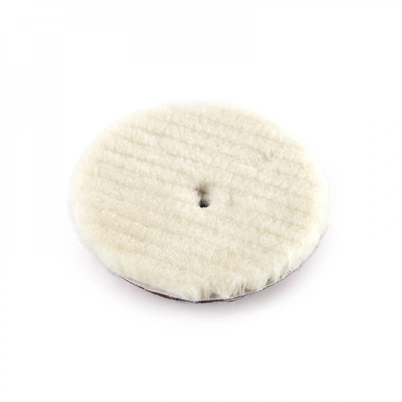 Shine Systems Stripy Wool Pad - полировальный круг из стриженого меха, 75 мм - 1