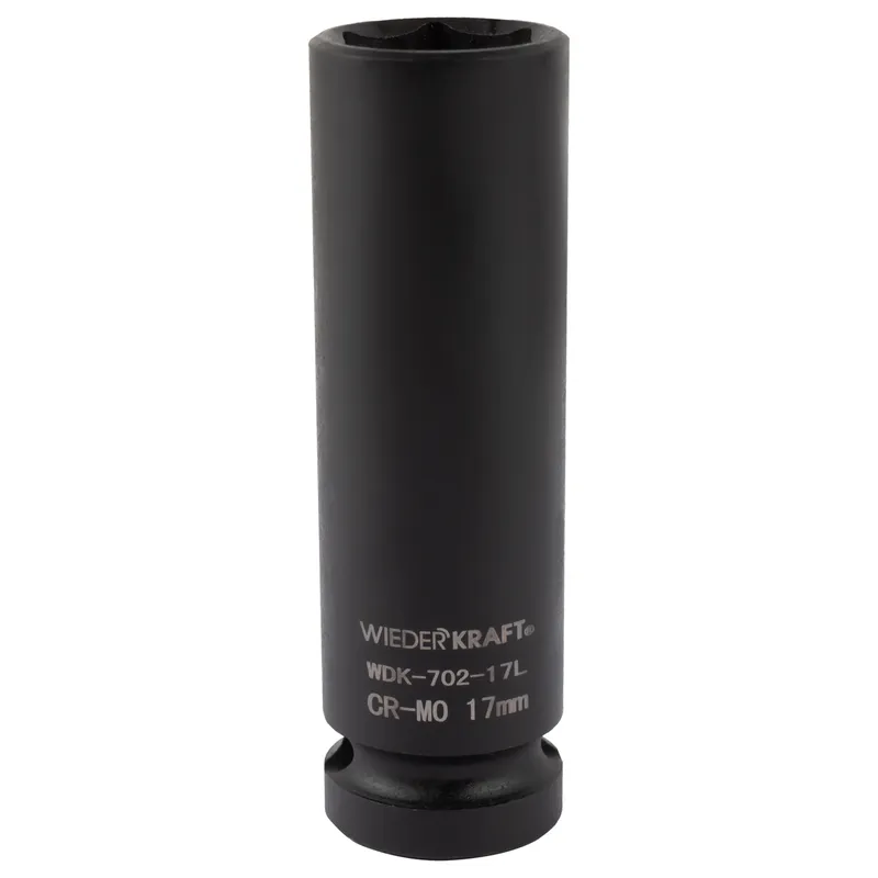 WDK-702-17L Головка торцевая ударная глубокая тонкостенная 1/2", 6 граней, 17 мм - 1