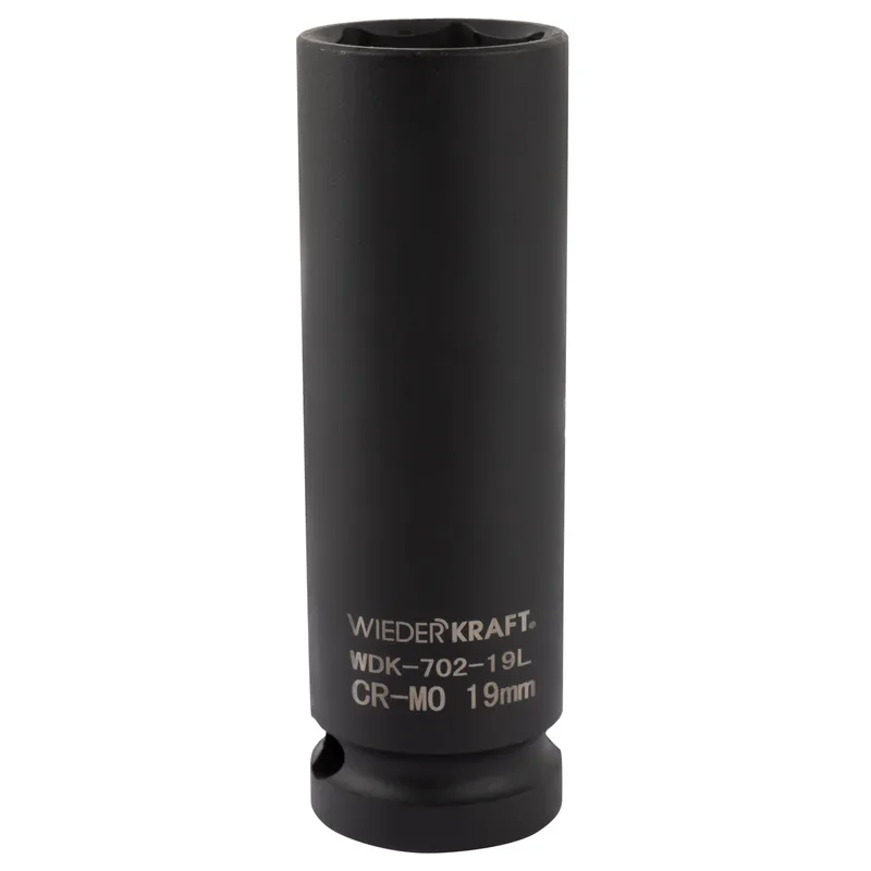 WDK-702-19L Головка торцевая ударная глубокая тонкостенная 1/2", 6 граней, 19 мм - 1