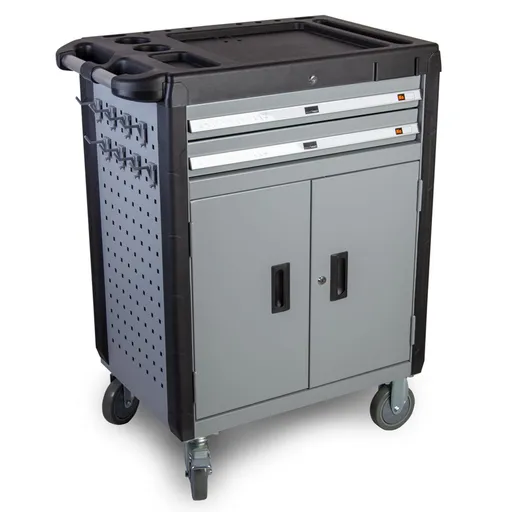 WDK-703 Тележка инструментальная, 2 ящика и отсек с полкой - 1