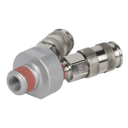 WDK-82MV Распределитель V-образный пневматический, 2 быстроразъемных EU соедения 1/4", вход с резьбо