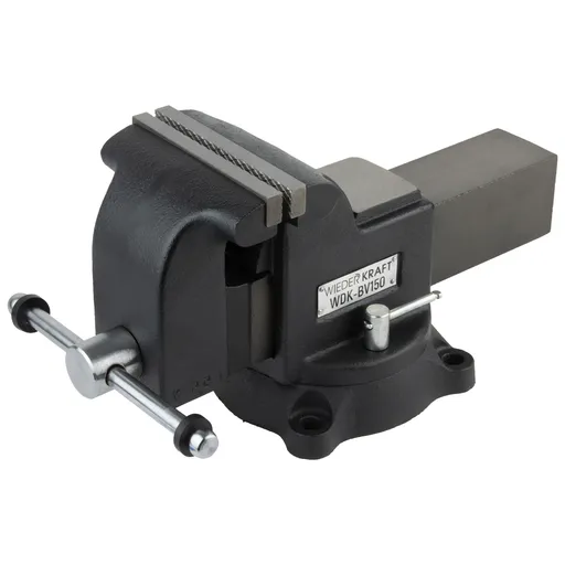 WDK-BV150 Профессиональные слесарные тиски поворотные с наковальней 150 мм - 1