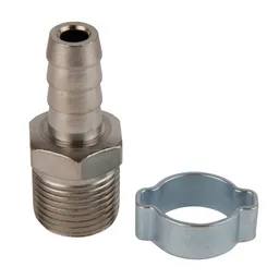 OPT-73010HM Штуцер пневматический ёлочка с обжимным кольцом, внешняя резьба 3/8", 10 мм