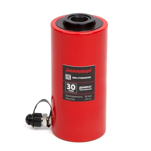 HRH-CY06030100 Гидравлический цилиндр (домкрат) с полым штоком, однополостной 30 т, ход 100 мм - 1