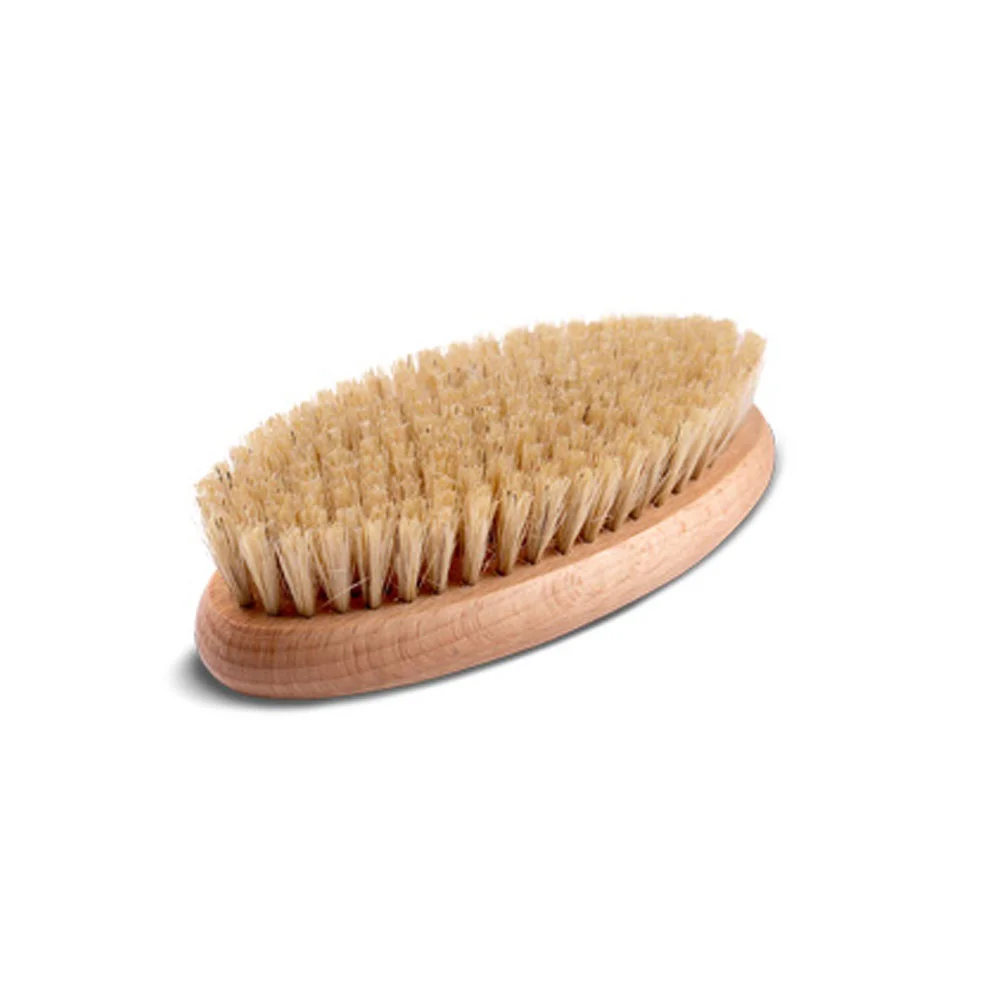 Foam Heroes Natural Boar's Hair Brush - щетка для очистки кожи с натуральной щетиной, 15.4x6.6 см - 2