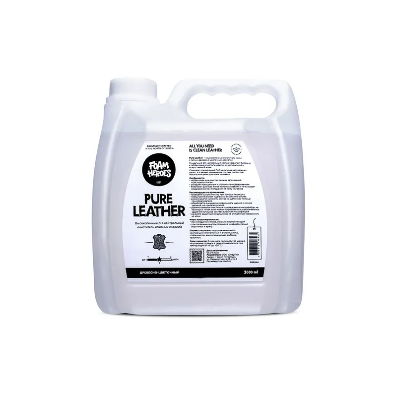 Foam Heroes Pure Leather - деликатный очиститель кожи, 3 л - 1
