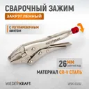 WDK-65102  Зажим плоский с фиксатором. Струбцины сварочные. (242х90х25 мм) 
