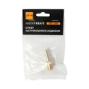 WDK-20MB Штуцер быстроразъемного соединения "ёлочка" под шланг 8 мм, внешняя резьба 1/4" PT, латунь