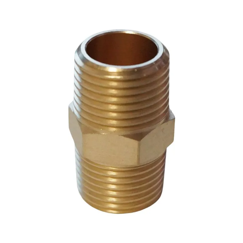 WDK-212MB Адаптер, резьба 1/2"-1/2" PT, M-M (внешняя), латунь - 1