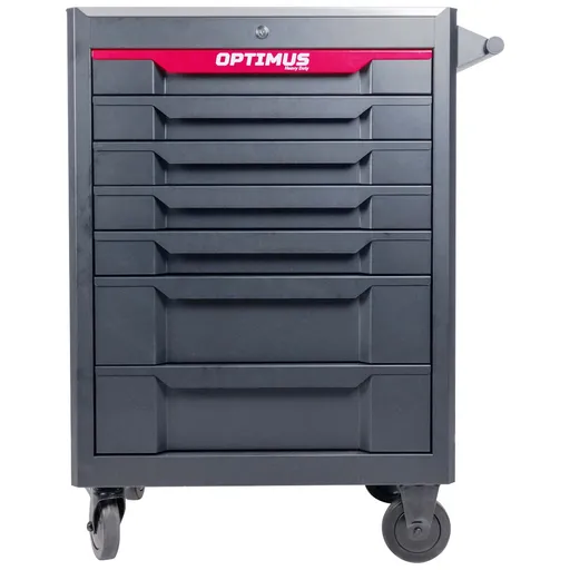 OPT-717MR Тележка инструментальная, 7 полок с набором инструментов 298 пр, металлическая столешница - 1