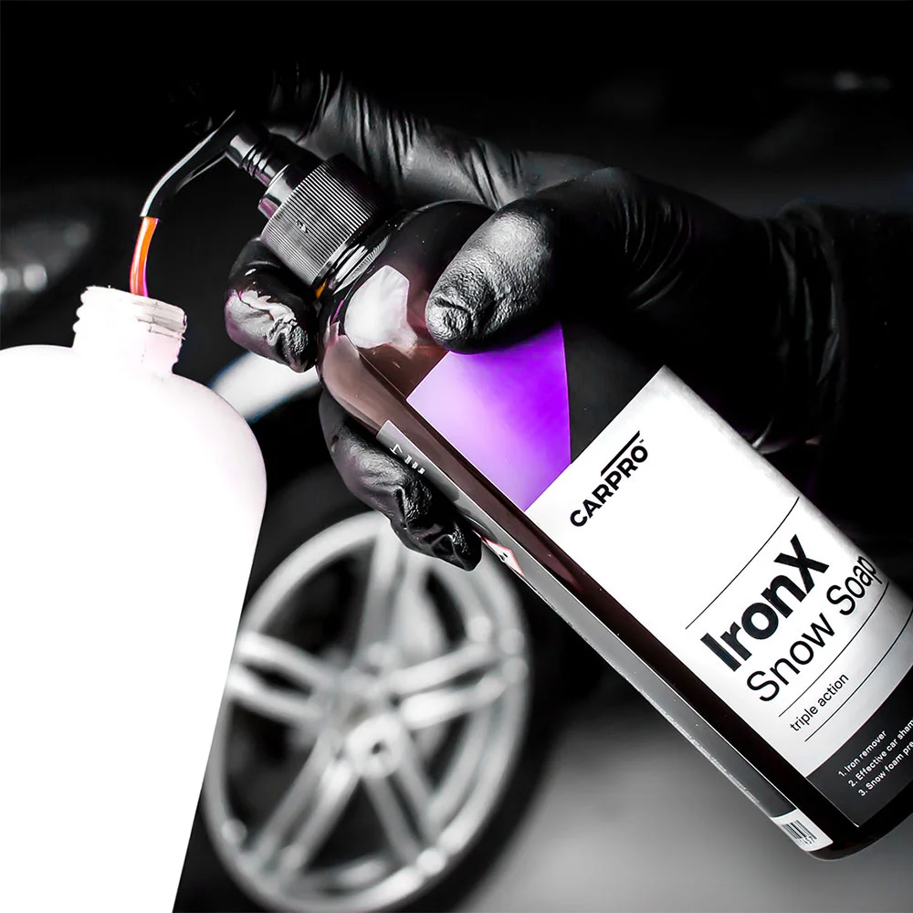 CarPro IronX Snow Soap - Шампунь-очиститель от металлических вкраплений, 500 мл - 4