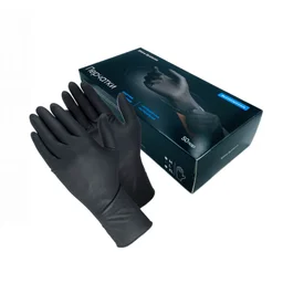 Shine Systems Перчатки нитриловые высокопрочные, размер "L", цвет черный 100 шт