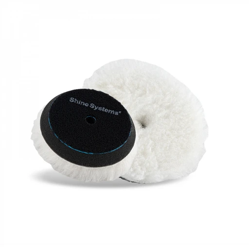 Shine Systems Cotton Wool Pad - полировальный круг мех с хлопком 75 мм - 1