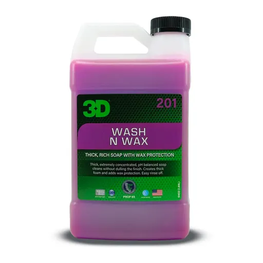 3D Wash N Wax - РH-сбалансированный шампунь с воском, 1.89 л - 1