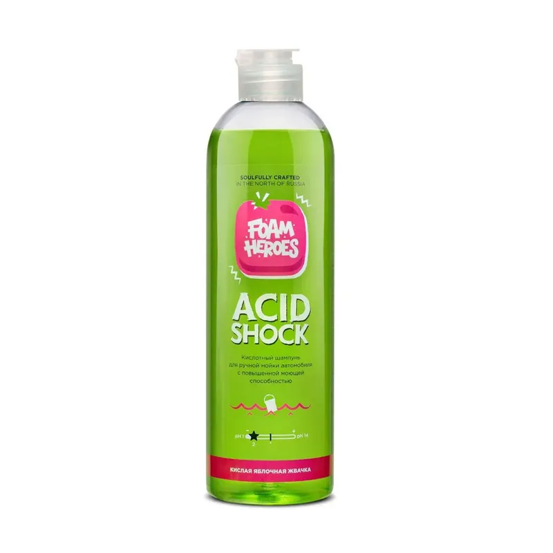 Foam Heroes Acid Shock - кислотный шампунь для ручной мойки автомобиля, 500 мл - 1