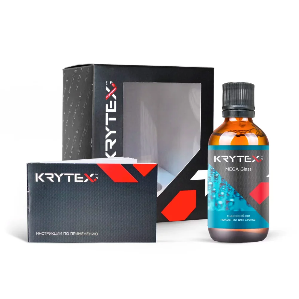 KRYTEX MEGA Glass - Гидрофобное покрытие для стёкол (антидождь), 50 мл