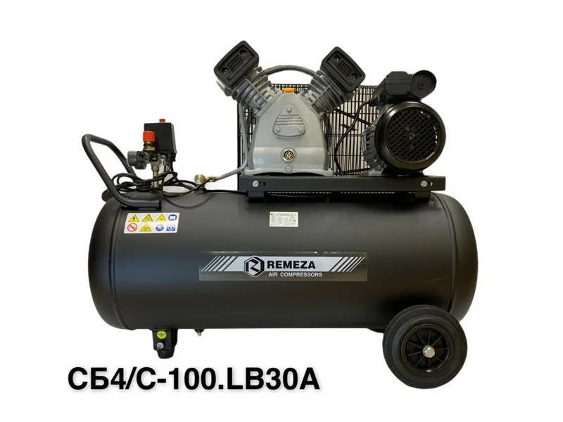 Remeza Компрессор поршневой 100.LB30A, 420 л/мин, 10 бар, ресивер 100 л., 2.2 кВт, 220В - 1