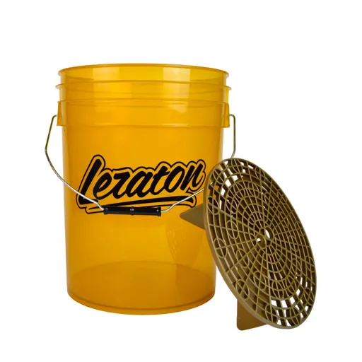 Leraton BUCKET - Прозрачное ведро с сепаратором для мойки автомобиля, желтое, 20 л - 1