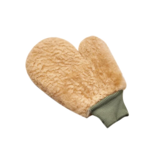 Leraton Lambswool Mitt - Бежевая варежка из меха ягненка - 1