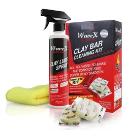Wavex Clay Bar Cleaning Kit - Набор для очистки кузова: глина, микрофибровое полотенце, лубрикант, CLB KIT