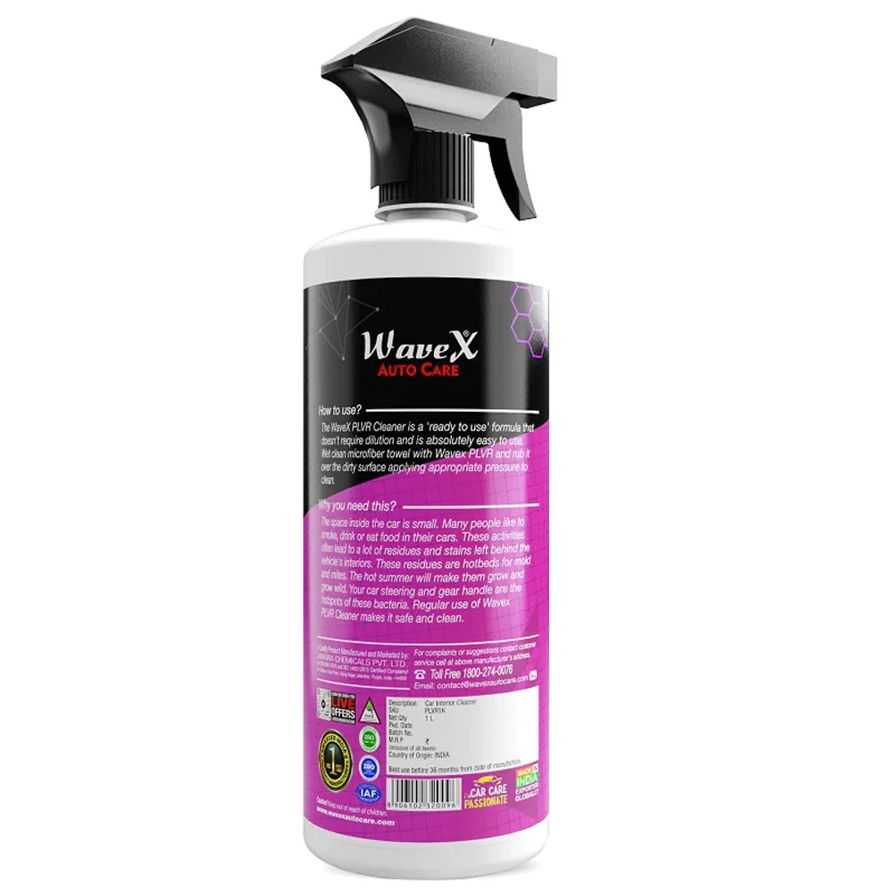 Wavex PLVR Plastic, Leather, Vinyl, Rubber Cleaner - Очиститель для пластика, кожи, винила и резины, 1 л - 2