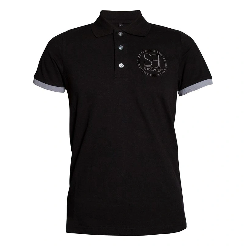 servFaces Polo Shirt - Футболка-поло с трафаретной печатью, черный, размер L - 1