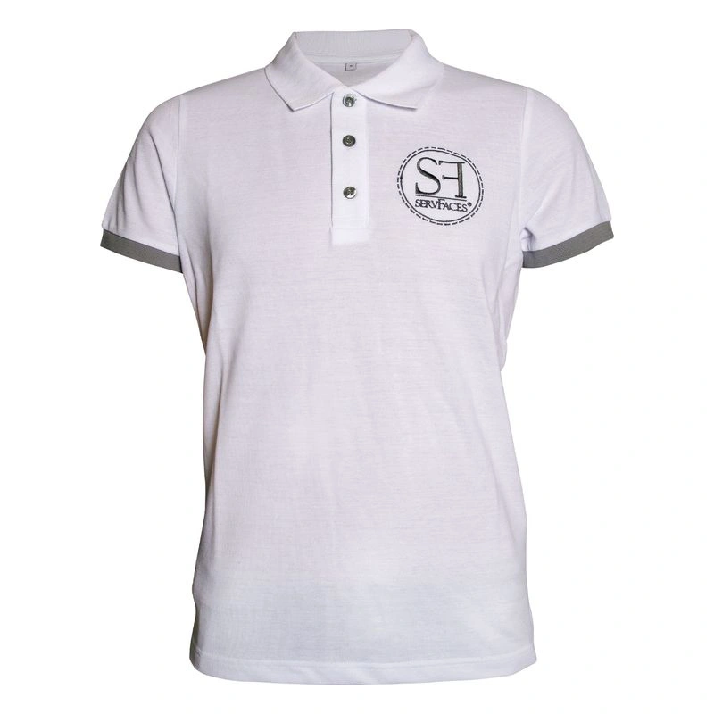 servFaces Polo Shirt - Футболка-поло с трафаретной печатью, белый, размер M - 1
