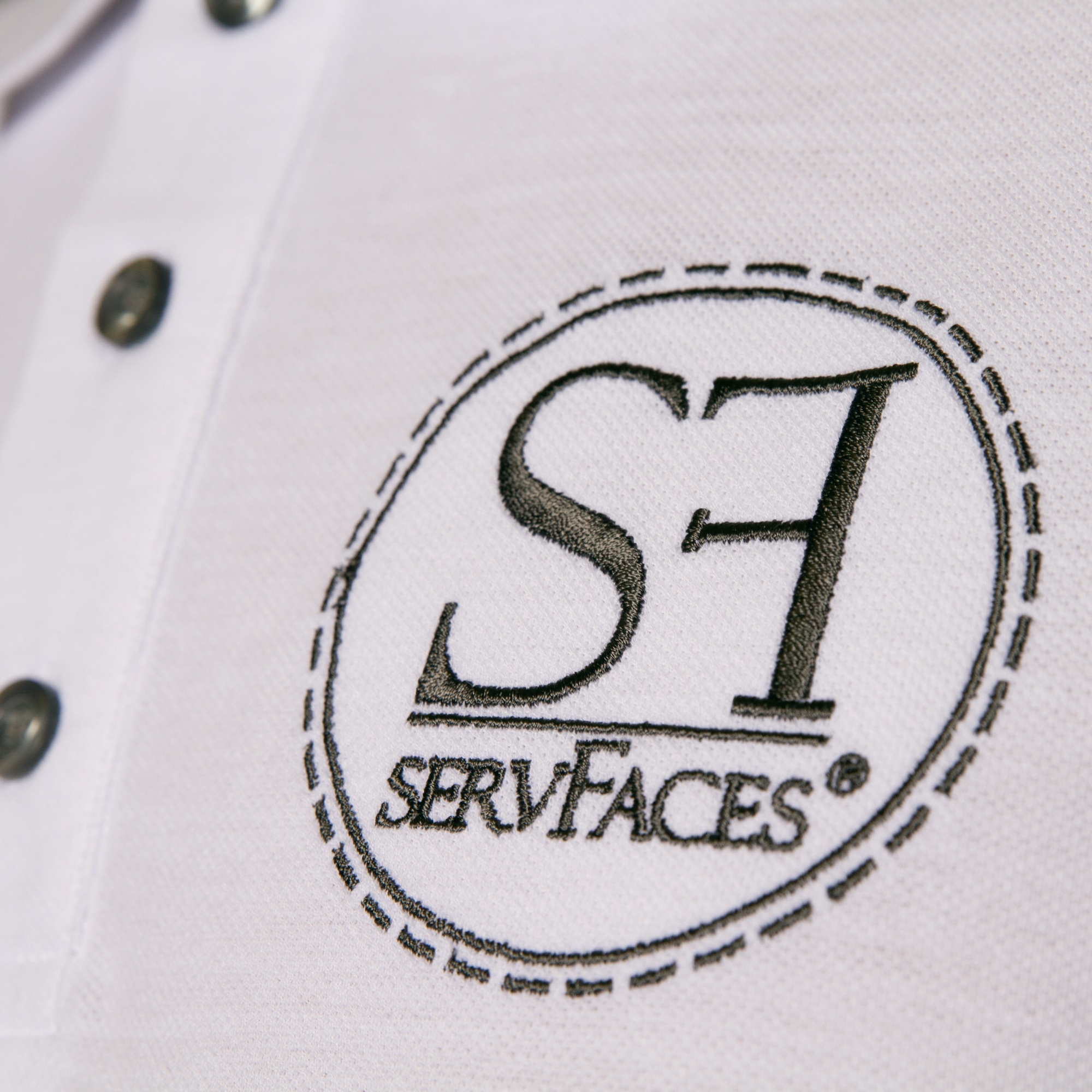 servFaces Polo Shirt - Футболка-поло с трафаретной печатью, белый, размер XXL - 3