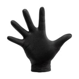 Remix GUARD - Перчатки нитриловые нескользящие, черные, размер XL, 50 шт/упак