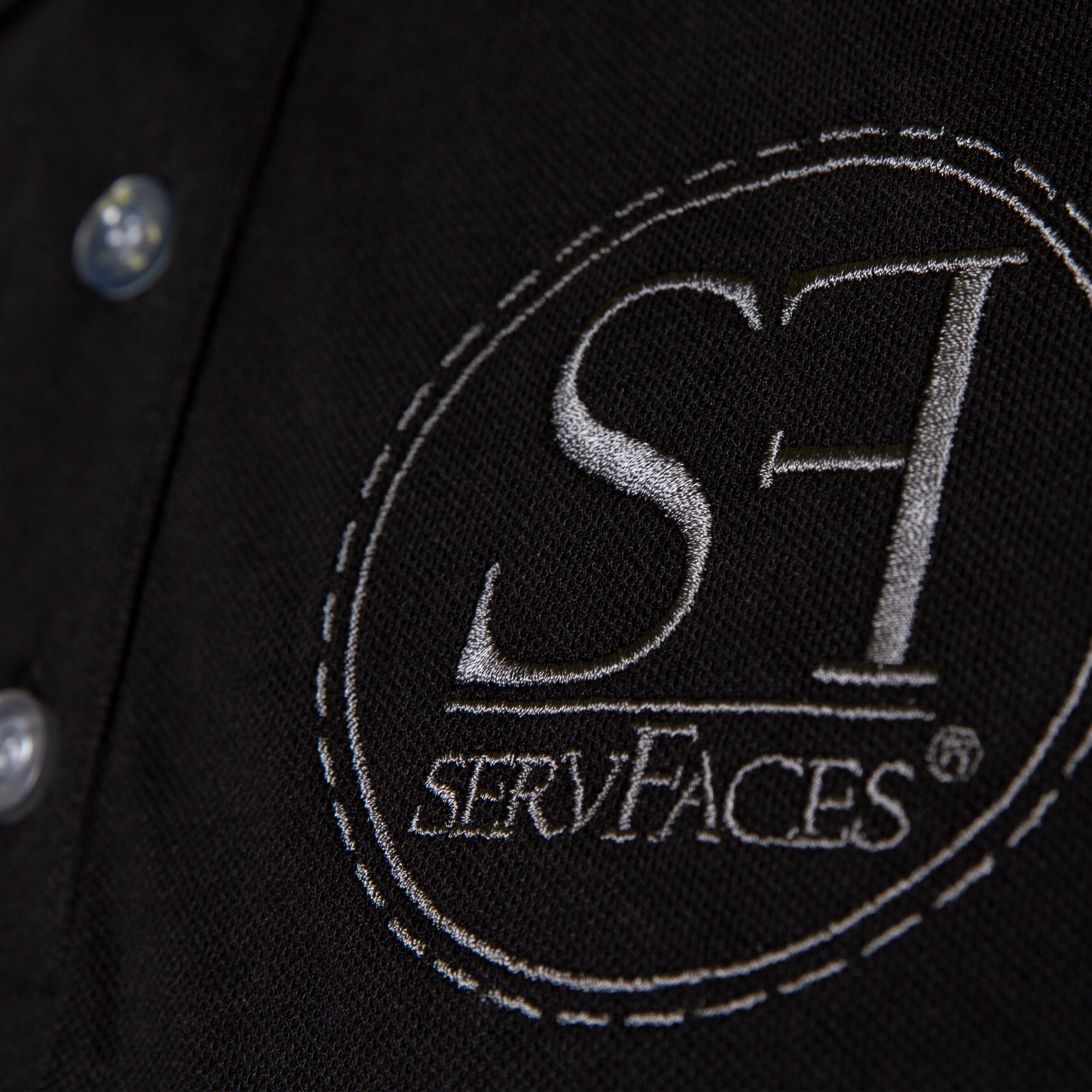 servFaces Polo Shirt - Футболка-поло с трафаретной печатью, черный, размер S - 3