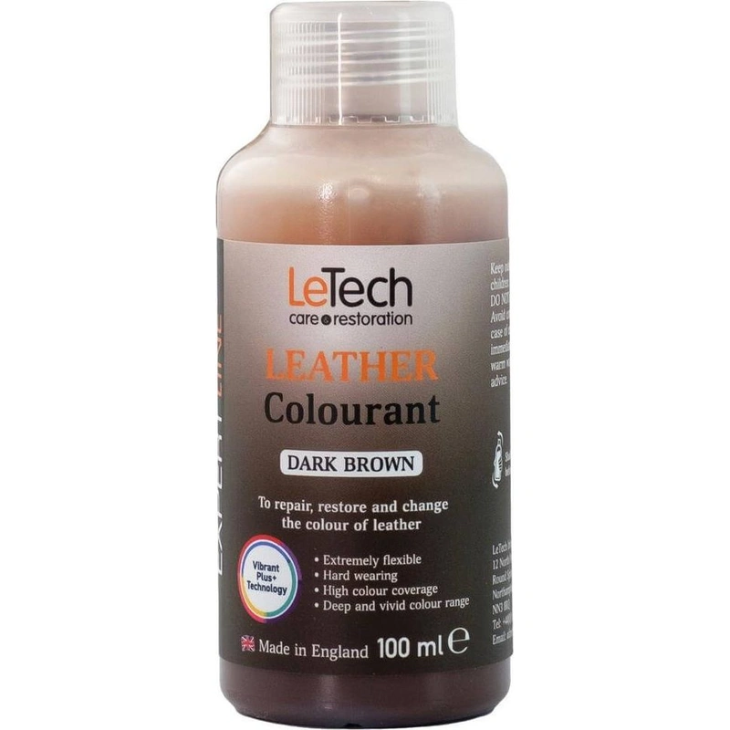 LeTech Leather Colourant Dark Brown - краска для кожи, темно-коричневый, 1 л - 1