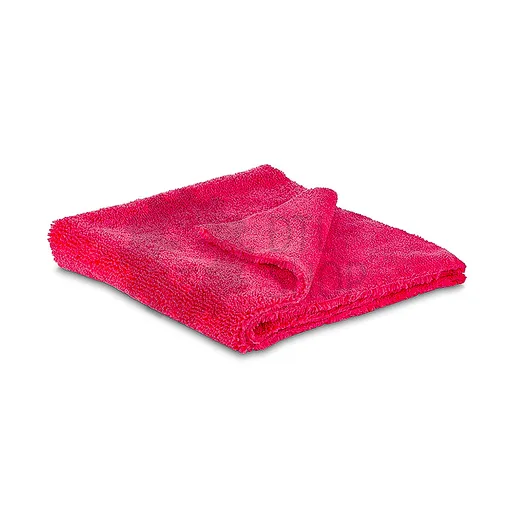 Dry Monster Deutsch Microfiber - двусторонняя микрофибровая салфетка без оверлока, красная, 420 гр/м, 40х40 см - 1