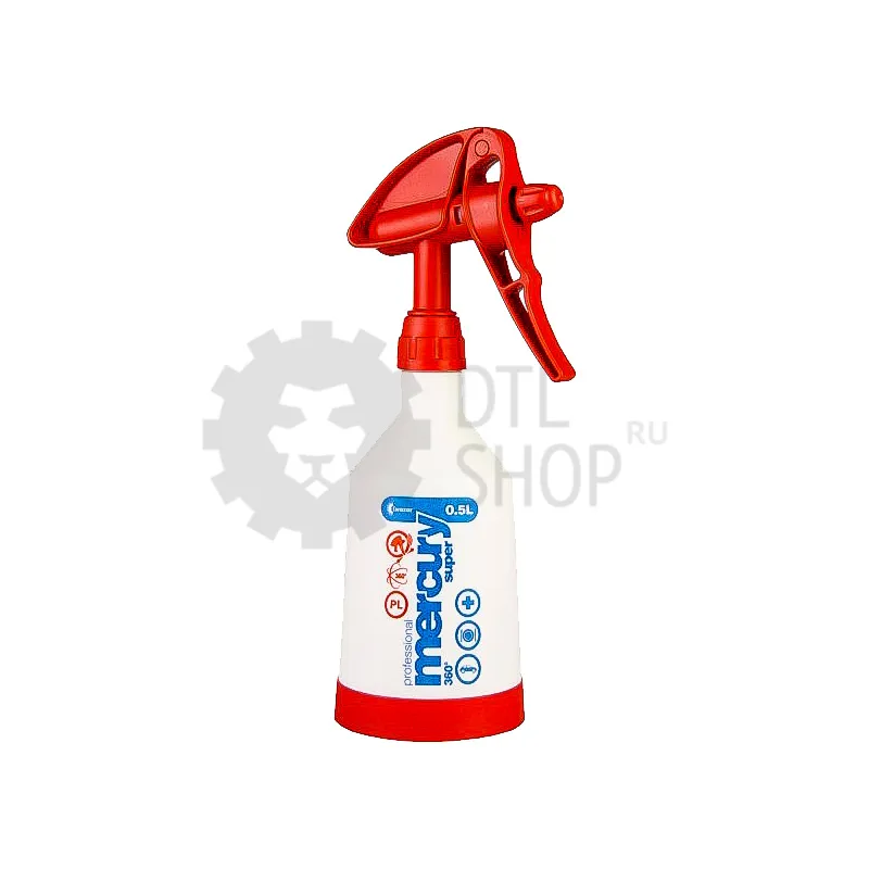 Kwazar Mercury SUPER PRO+ 360, Viton Red - Курковый распылитель, красный, 500 мл - 1