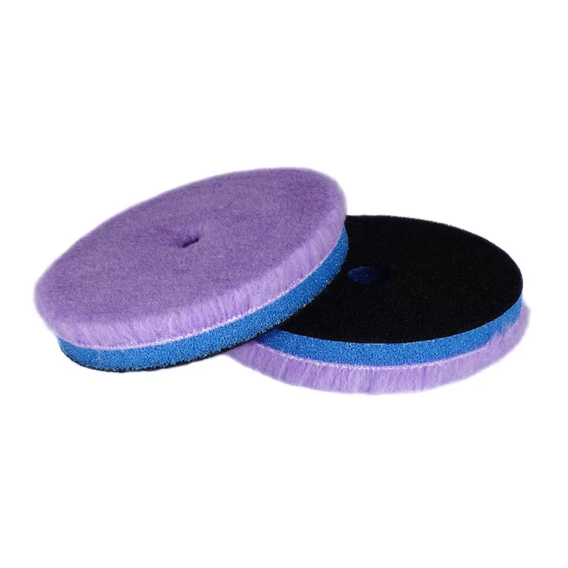 A302 Purple Wool Pad DA - Меховой полировальник на поролоне DA, ворс 8мм, 155 мм - 1