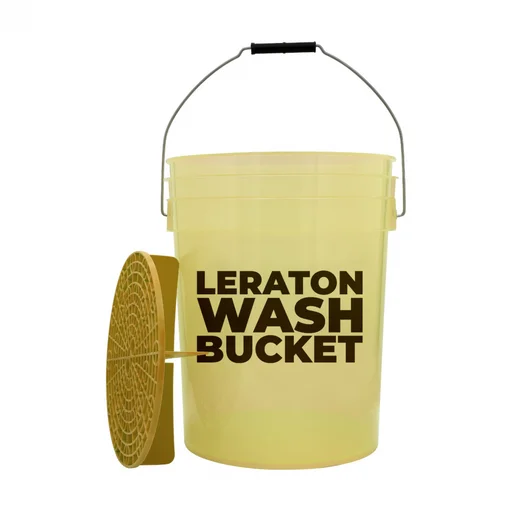 Leraton Wash Bucket - Ведро для мойки автомобиля сепаратором, желтое, 20 л - 1