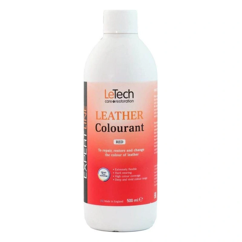 LeTech Leather Colourant Red - краска для кожи, красный, 500 мл - 1