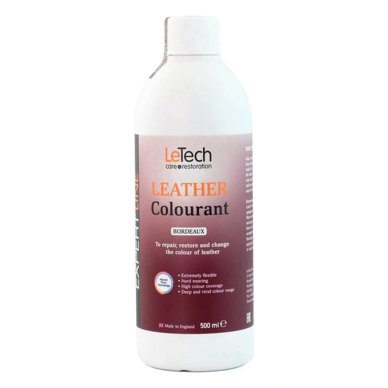 LeTech Leather Colourant Bordeaux - краска для кожи, бордовый, 500 мл - 1