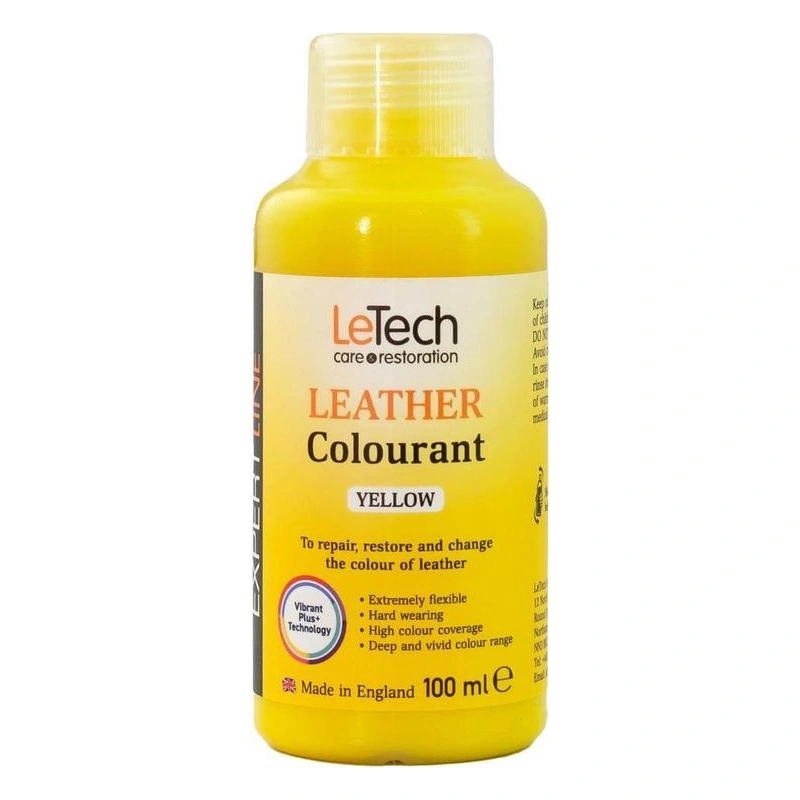 LeTech Leather Colourant Yellow - краска для кожи, желтый, 100 мл - 1