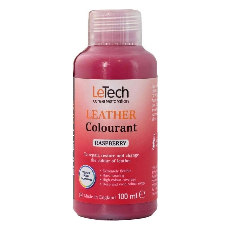 LeTech Leather Colourant Raspberry - краска для кожи, малиновый, 100 мл - 1