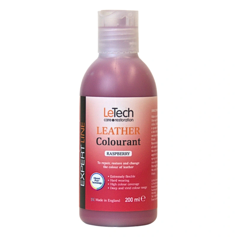 LeTech Leather Colourant Raspberry - краска для кожи, малиновый, 200 мл - 1