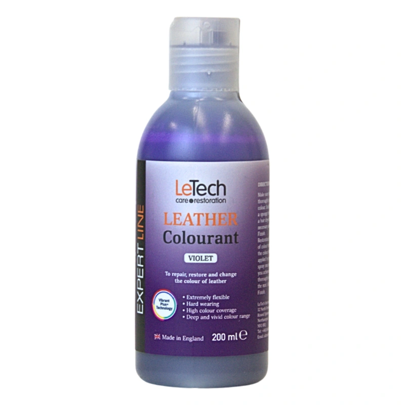 LeTech Leather Colourant Violet - краска для кожи, фиолетовый, 200 мл - 1