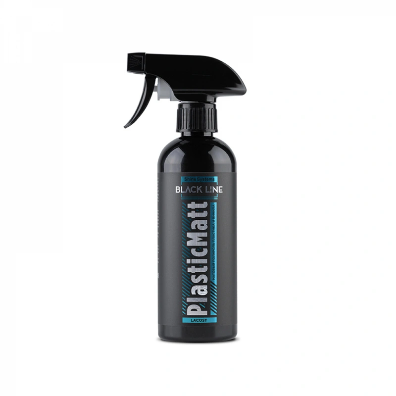 Shine Systems Black Line PlasticMatt Lacost - Матовый полироль для пластика и винила салона, 400 мл - 1